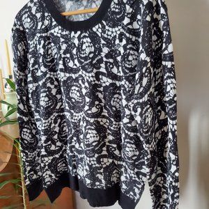Black and white DKNY sweater